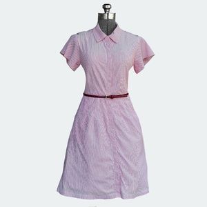 Red and White Candy Stripped Dress